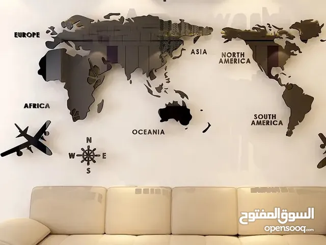 خريطة العالم الاكريليك ثلاثية الأبعاد