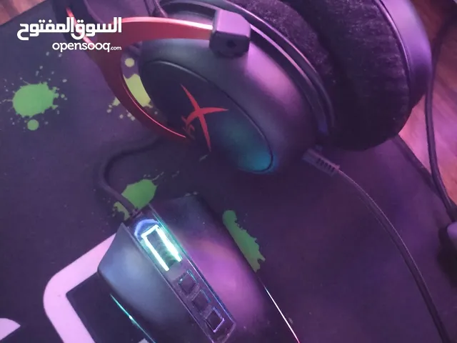 ماوس REDRAGON COBRA FPS معروفه استعمال خفيف اخت الجديد للبيع مع سماعه هايبر اكس كلاود 2 سلك
