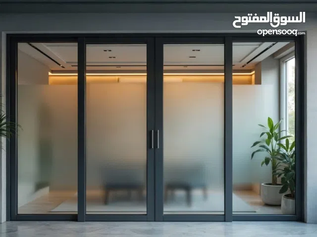 معلم المنيوم شبابيك وأبواب واجهات صيانه وتفصيل واجهات واسكاي لايت وأبواب سحاب وجميع أعمال الألمنيوم