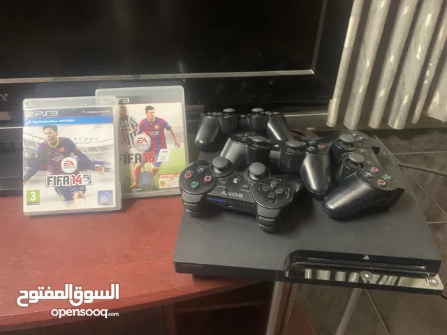بلايستيشن 3 مع fifa 14 و15 واربع ريموتات