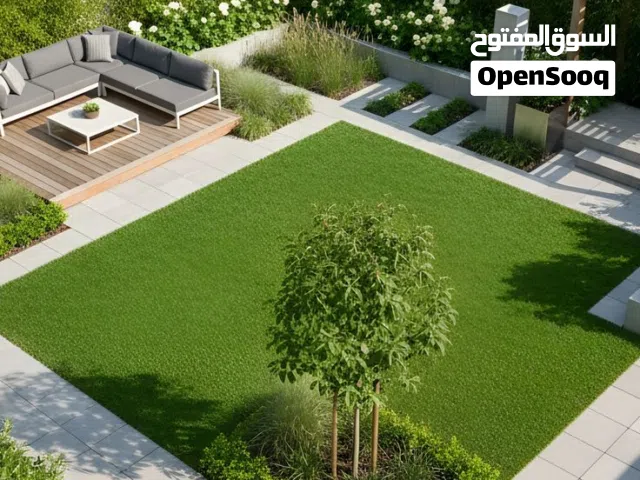 عشب صناعي وعشب طبيعي artificial grass grass