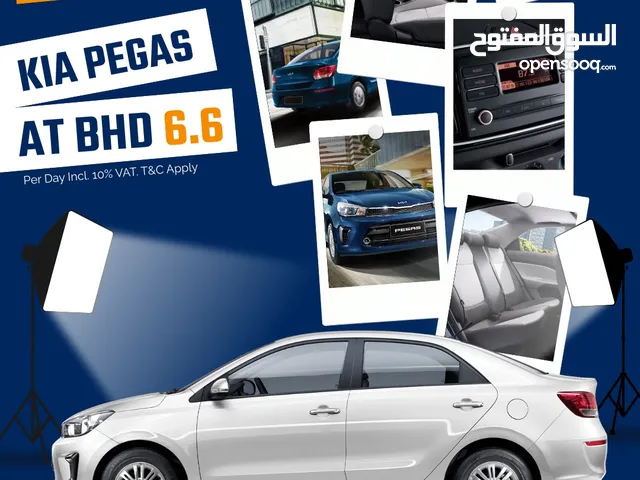 Drive Smart with the Kia Pegas for only 6.600bhd PER DAY!!