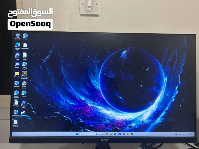 شاشة acer 27 inch+ 75hz+ نظيفه