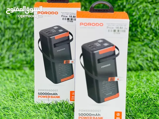 Porodo 50000mah Powerbank 70cm Retractable Type-C PD 20w