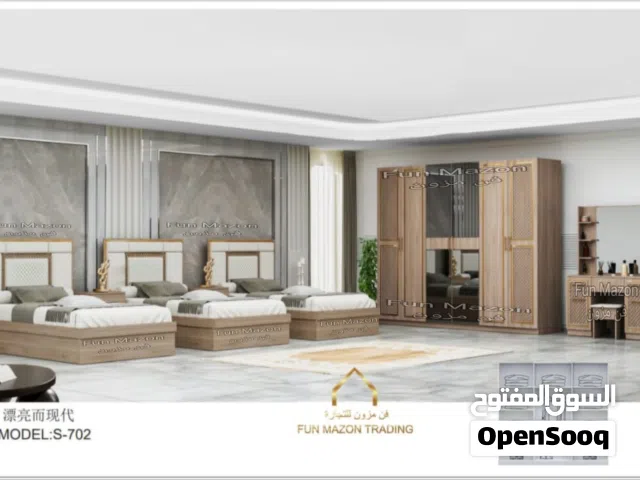 KIDS BEDROOM SET WITH 3 BEDS WITH MATTESS WITH FITTING/غرف نوم مل اطفال مع ثلاثہ سریر مع دوشج مع ترک