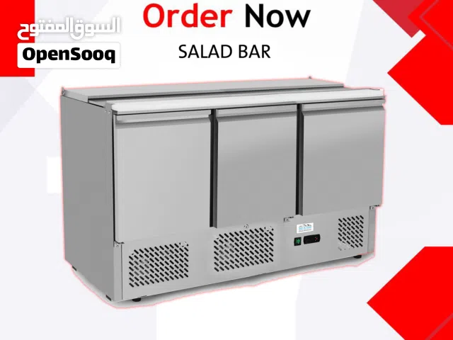 salad bar with bottom chiller - تعديلات هندسية على المبردات واضافة سلاط بار وأرفف اضافية
