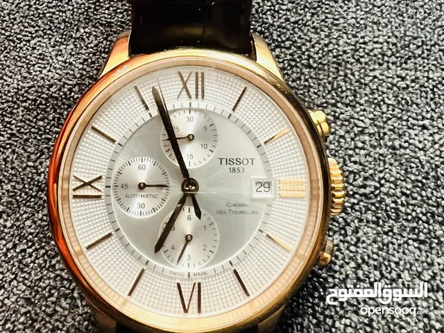 Tissot Men”s Gold plated watch with brown leather strap -handsome & elegant