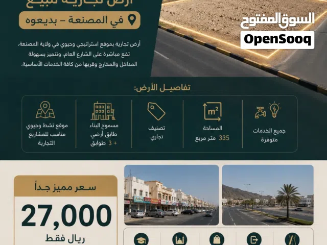 Commercial Land for Sale in Al Batinah Al Masnaah