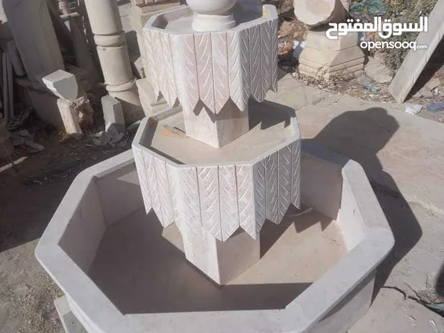 نوافير وشلالات وبابكيو احواض زريعه جميع انواع الحجر البناء والديكوارات