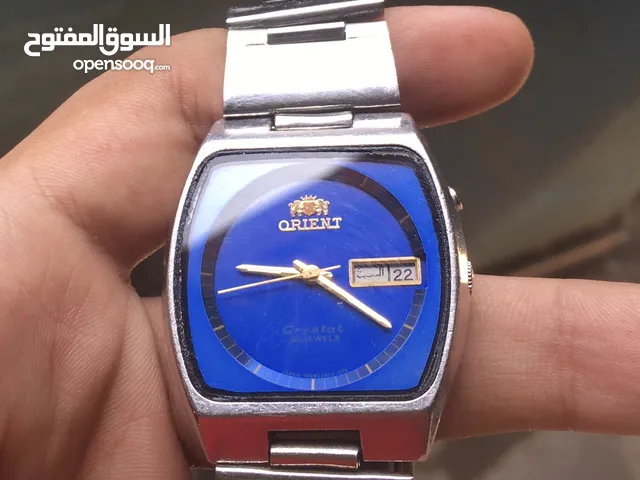 ساعة اورينت Orient اتوماتيك مينا زرقاء مميزة حالة ممتازة جدا استيك معدني