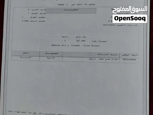 Residential Land for Sale in Zarqa Um Rummanah