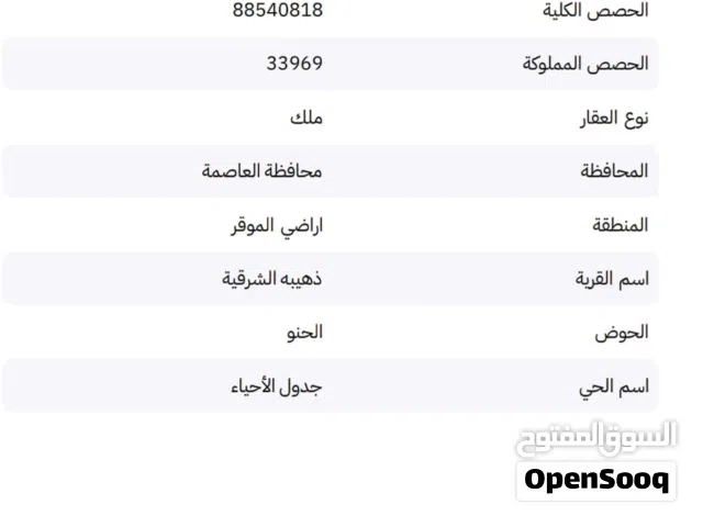 ارض بالذهيبة الشرقية