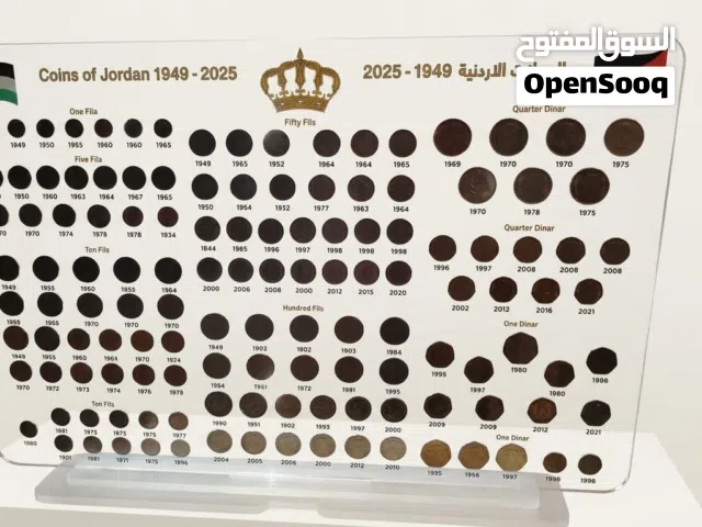 للعملات المعدنية للمملكة الاردنية الهاشمية من 1949 الى 2025