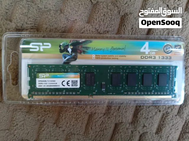 رام DDR3 4 جيجا للبيع جديد غير مستعمل بعلبتها مسكرة