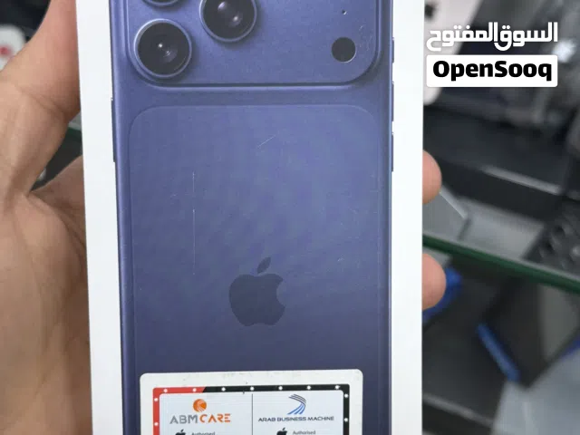 iPhone 17 Pro Max 256GB كحلي  نسخة الوكيل ABM  كفالة سنتين  شريحة