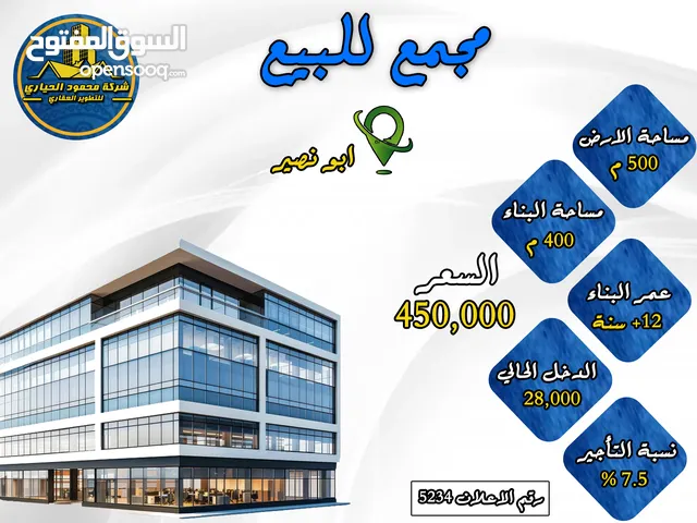 رقم الاعلان (5234) مجمع تجاري للبيع في ابو نصير قرب دوار الثقافة بسعر لقطة مؤجر بالكامل
