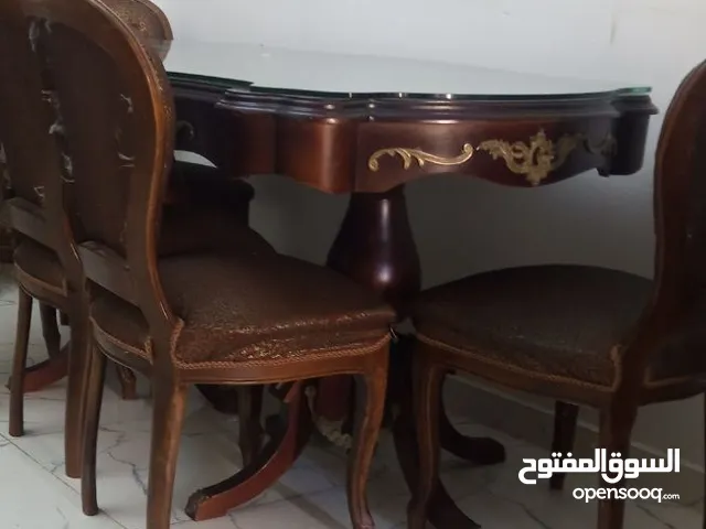 سفرة موديل لارا للبيع مطعمة نحاس 6 كراسي