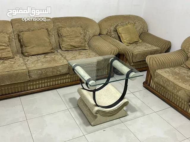 7 seater sofa set with cushions, center & side tables