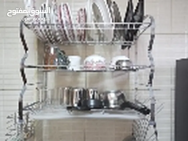 Used Kitchen Rack/Organizer for Utensils- Wall Mounted - 3 Shelves - With Utensil Drainer
