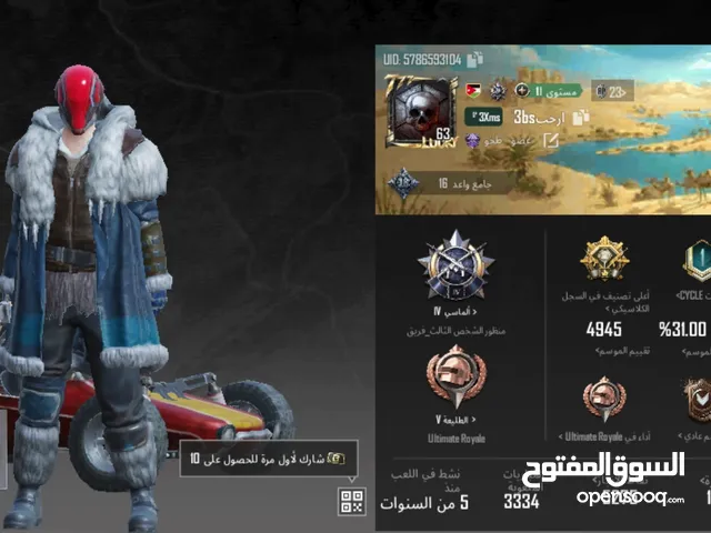 Pubg Accounts and Characters for Sale in Irbid