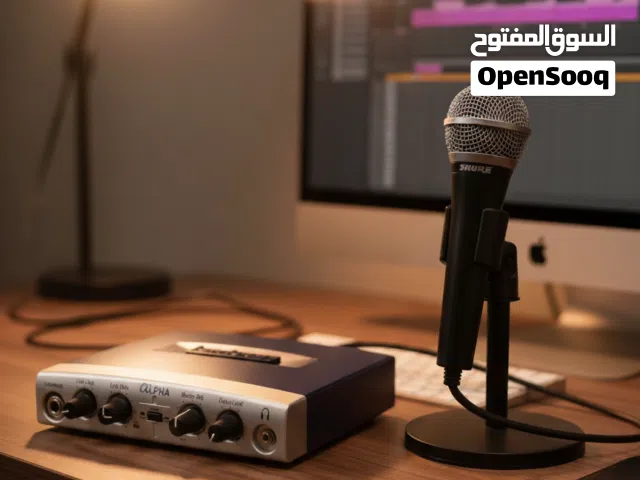 LEXICON ALPHA DESKTOP STUDIO كارت صوت الاستود المكتبى ليكسيكون مع مايكروفون احترافى SHURE, وسوفتوير