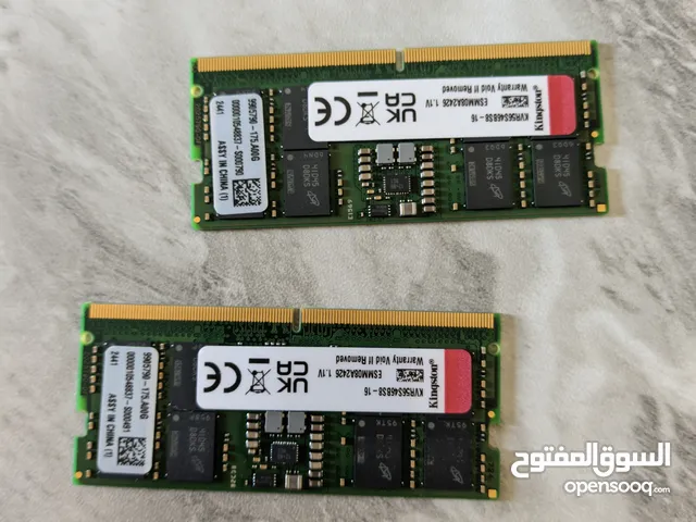 رام 32gb قطعتين فئة DDR5 نوع Kingston سرعة 5600MHz