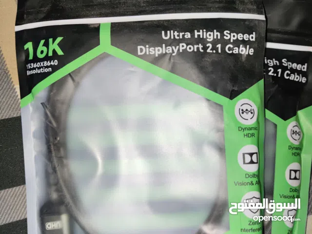 كابل ديسبلاي بورت 2.1 أصلي - سرعة فائقة 80Gbps - يدعم 16K/8K