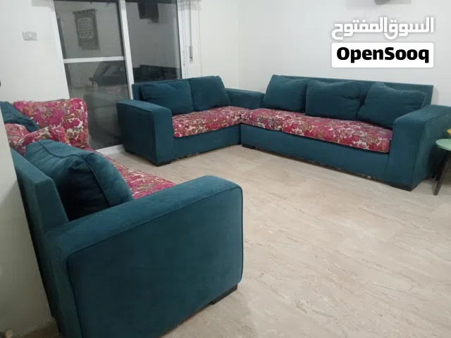 طقم كنابايات كورنر+طاولة تلفزيون مع رفوف