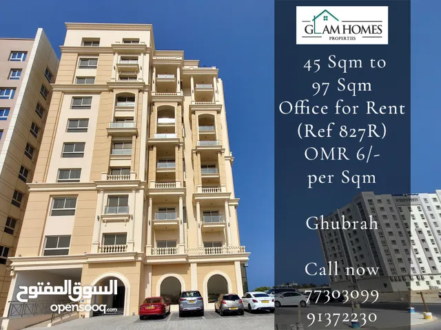 Office Space 45 to 97 Sqm for rent in Ghubrah REF:827R