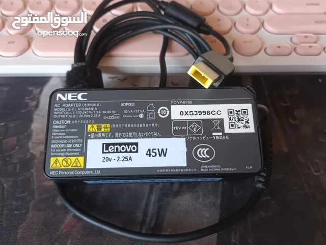شاحن لابتوب LENOVO شبه جديد