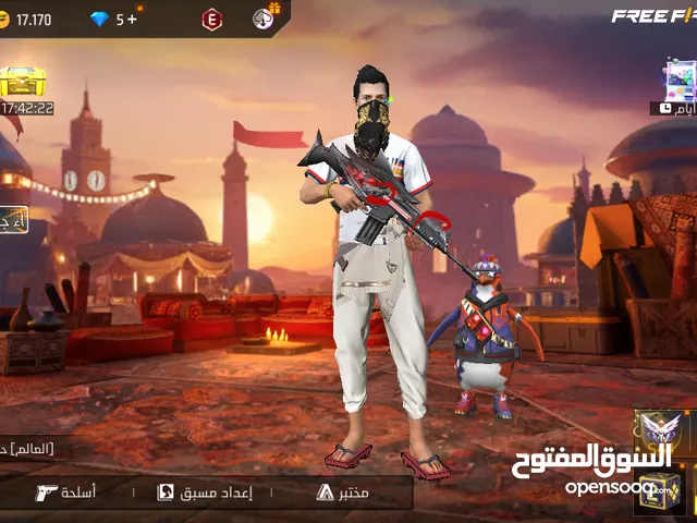حساب فري فاير للبيع وبي مجال