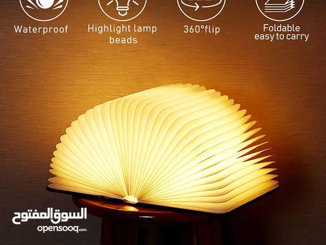 Livre lumineux LED pliable en bois 5 Modes d'éclairage rechargeable