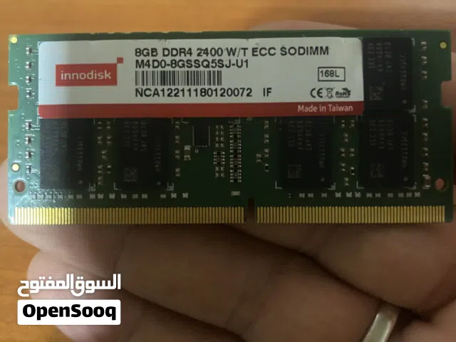 RAM ddr4 8G امتاع لابتوب للبيع وسيرفر