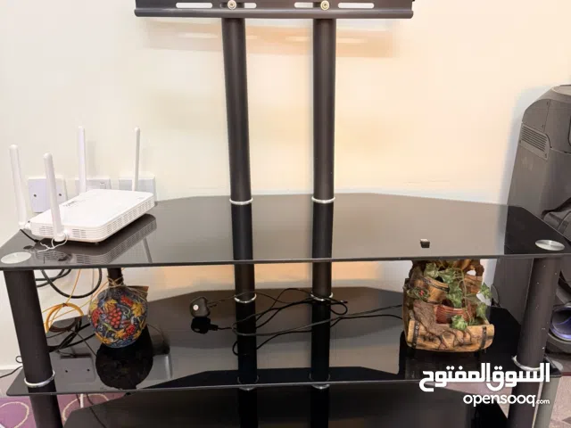 Glass TV stands with wall-mount bracket