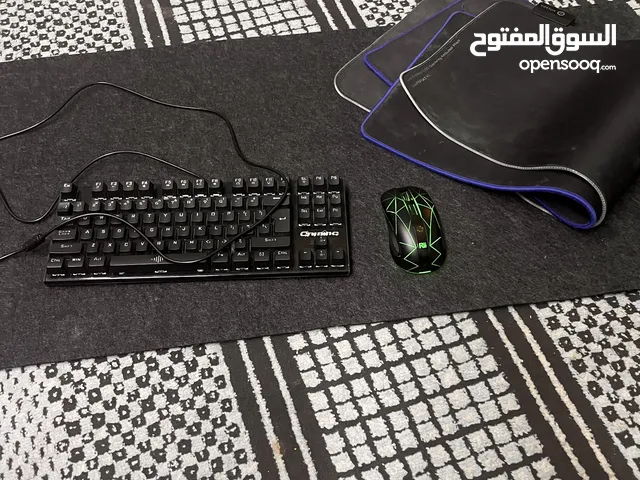 ماوس gaming لاسلكي و كيبورد Gaming شبه جديد و سريع شغالين 100/100