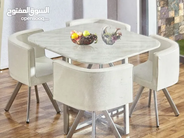 سفرة طاولة و اربع كراسي جديد بالكروتنة two dining tables with 4 chairs brand new