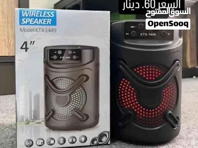 سماعة KTX-1449 لاسلكية بصوت قوي ونقي، تدعم البلوتوث وUSB وذاكرة TF، بطارية قابلة للشحن وسهلة الحمل.