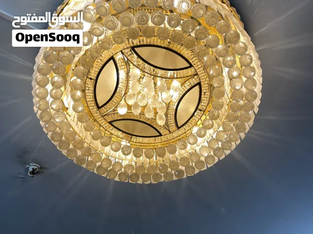 ثرية ( وكالة اثاث القند ) غرفة الاستقبال دائرية القطر = 80 سم  3 حالات اضاءة مع الريمونت