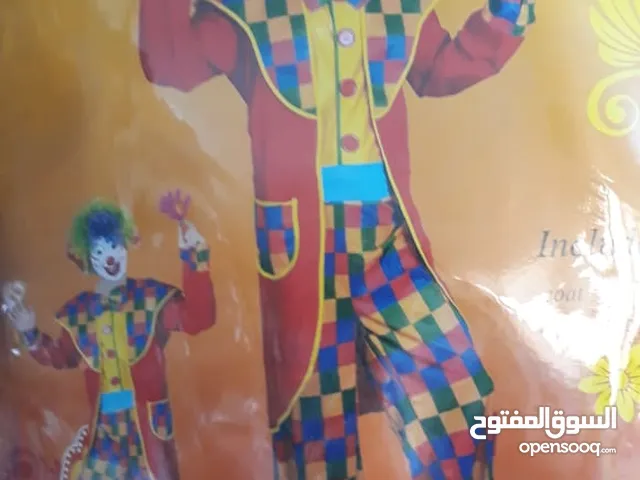 لباس تنكري مهرجين للبيع او للايجار مع القناع والباروكه