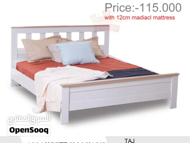 سرير بحجم كينج مع مرتبة 12 سم King Size Bed with Mattress 12cm