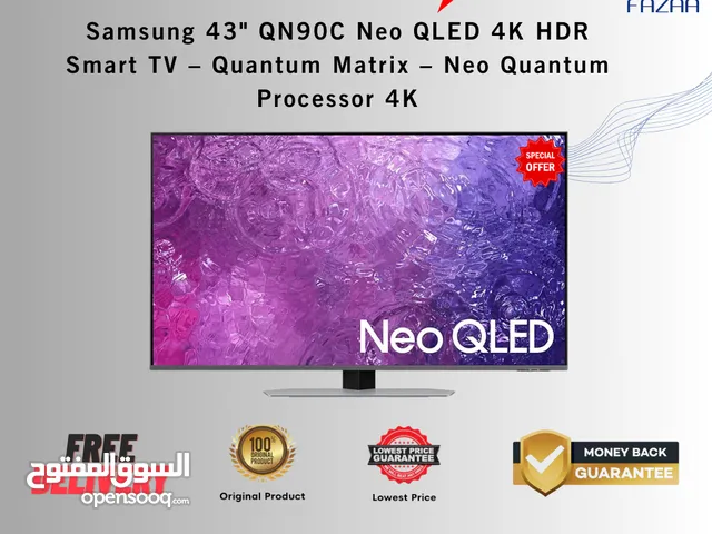 Samsung 43" QN90C Neo QLED 4K HDR Smart TV – Quantum Matrix – Neo Quantum Processor 4K – Ultra Viewi