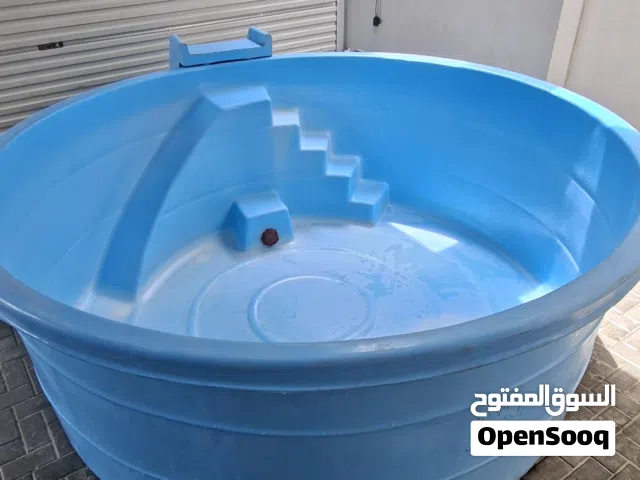 round swimming pool for sell fiberglass in a good condition the diameter is 3 meter & 1 meter depth.