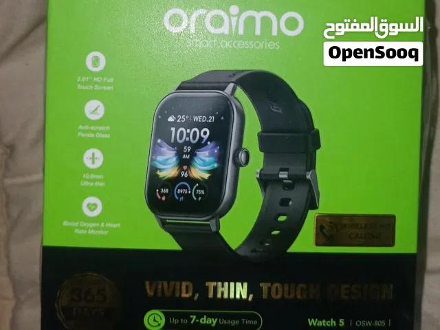 Oralmo 5watch ساعه من  الساعة اوريجنال اصلي ضد الماء  شاشه سمارت كيرف  نظام صحي ورياضي بكامل