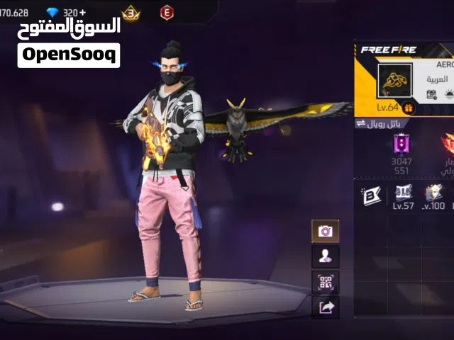 حساب فري فاير قديم للبيع ب150
