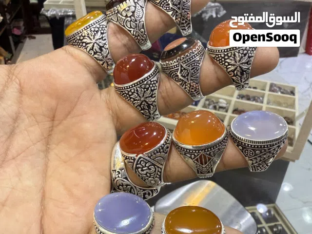 خواتم فضه عقيق يماني