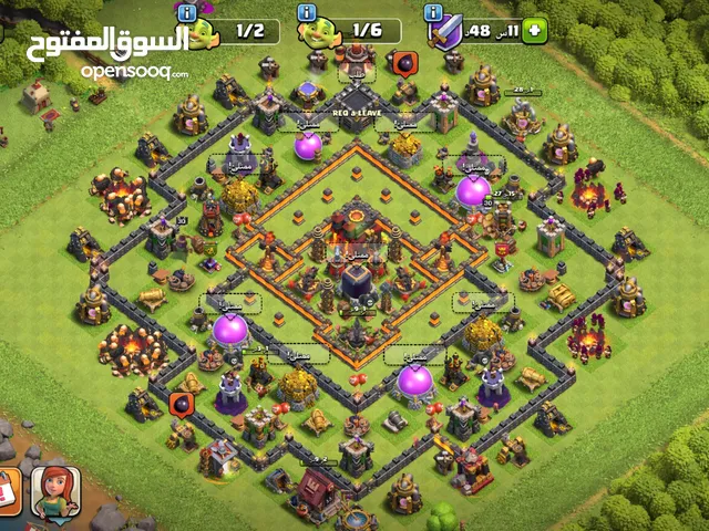 للبيع عرطه حساب كلاش اوف كلانس TH10 مطور