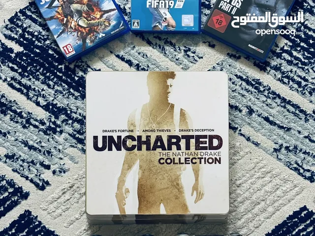 سوني فور سليم مستعمل ونظيف جداً معا 2 يد سيديات فيفا 19 ذا لاست اوف اس الجزء 2 Just cause الجزء 3