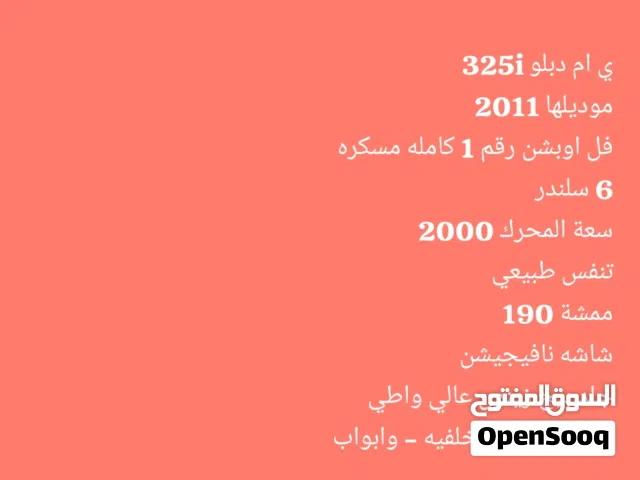 2011, BMW, 3 Series, 325