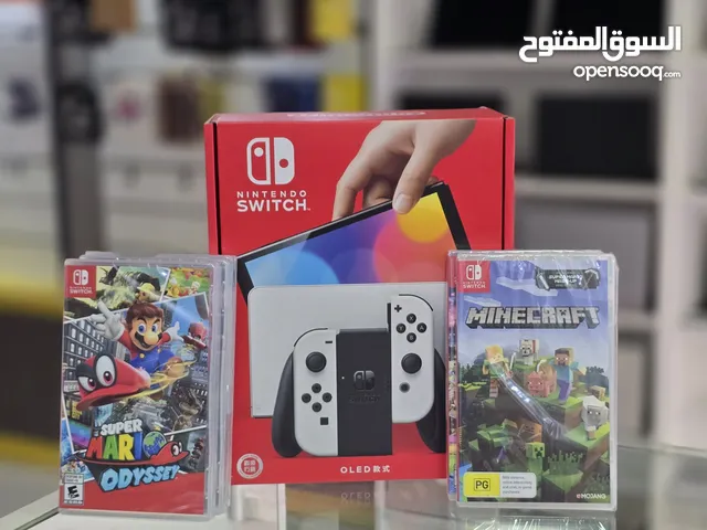 نینتندو سويتش OLED بسعة 64 جيجابايت + ألعاب Nintendo Switch OLED 64GB + Games