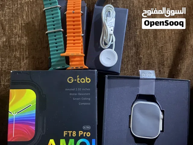 السلام عليكم ساعه ذكيه نوع جي تاب تشبه ساعه ابل حته نفس السير يكعد عليها  اخت الجديده استعمال قليل